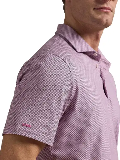 RLX Ralph Lauren Men's Cotton Jersey Polo Shirt - Dalia Pink Cambridge Rosette | Thumbnail 5 RLX Ralph Lauren Men's Cotton Jersey Polo Shirt - Dalia Pink Cambridge Rosette | Thumbnail 5