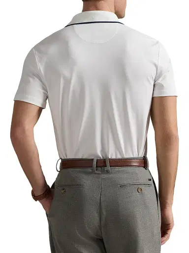 RLX Ralph Lauren Men's Polo Bear Airtech Pique Knit Polo Shirt - Ceramic White | Thumbnail 4 RLX Ralph Lauren Men's Polo Bear Airtech Pique Knit Polo Shirt - Ceramic White | Thumbnail 4