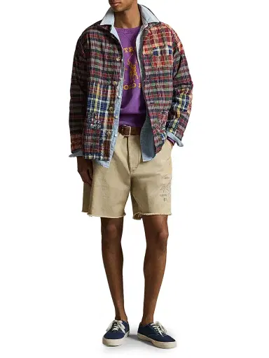 Polo Ralph Lauren Men's Madras Topstiched Patchwork Cotton Shirt - Madras Piecing | Thumbnail 2 Polo Ralph Lauren Men's Madras Topstiched Patchwork Cotton Shirt - Madras Piecing | Thumbnail 2