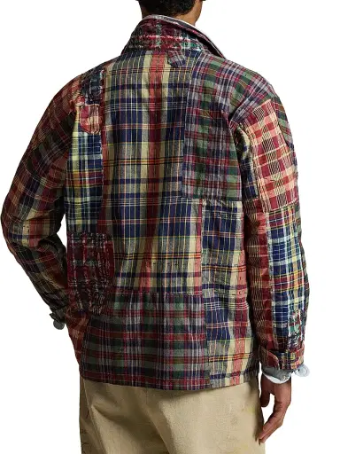 Polo Ralph Lauren Men's Madras Topstiched Patchwork Cotton Shirt - Madras Piecing | Thumbnail 4 Polo Ralph Lauren Men's Madras Topstiched Patchwork Cotton Shirt - Madras Piecing | Thumbnail 4