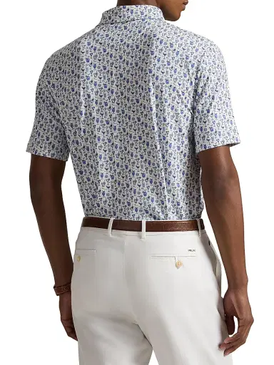 RLX Ralph Lauren Men's Lightweight Airflow Knit Polo Shirt - Ceramic White Chin | Thumbnail 4 RLX Ralph Lauren Men's Lightweight Airflow Knit Polo Shirt - Ceramic White Chin | Thumbnail 4