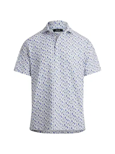 RLX Ralph Lauren Men's Lightweight Airflow Knit Polo Shirt - Ceramic White Chin | Thumbnail 1 RLX Ralph Lauren Men's Lightweight Airflow Knit Polo Shirt - Ceramic White Chin | Thumbnail 1