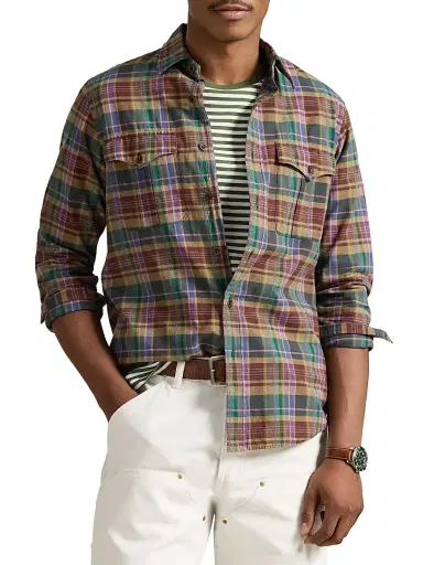 Polo Ralph Lauren Men's Bleeding Madras Cotton Shirt | Thumbnail 3 Polo Ralph Lauren Men's Bleeding Madras Cotton Shirt | Thumbnail 3