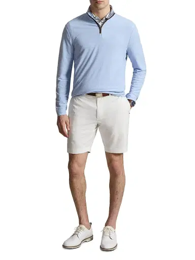 RLX Ralph Lauren Men's Movement Mesh Knit Quarter-Zip Sweatshirt - Office Blue Heather - Size XXL | Thumbnail 2 RLX Ralph Lauren Men's Movement Mesh Knit Quarter-Zip Sweatshirt - Office Blue Heather - Size XXL | Thumbnail 2