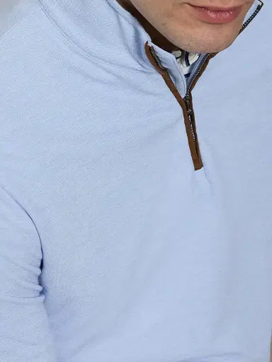 RLX Ralph Lauren Men's Movement Mesh Knit Quarter-Zip Sweatshirt - Office Blue Heather - Size XXL | Thumbnail 5 RLX Ralph Lauren Men's Movement Mesh Knit Quarter-Zip Sweatshirt - Office Blue Heather - Size XXL | Thumbnail 5