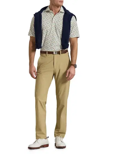 RLX Ralph Lauren Men's Lightweight Airflow Knit Polo Shirt - Multi Chin | Thumbnail 2 RLX Ralph Lauren Men's Lightweight Airflow Knit Polo Shirt - Multi Chin | Thumbnail 2