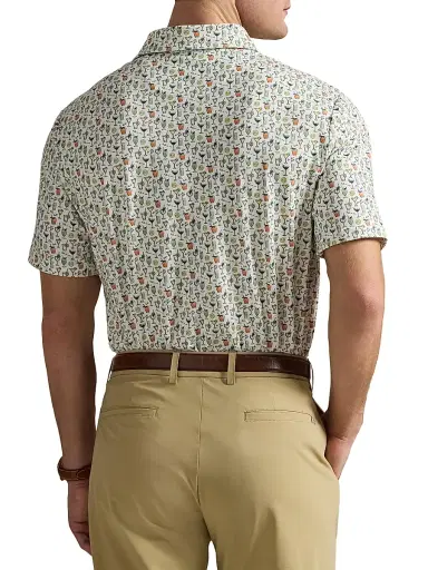 RLX Ralph Lauren Men's Lightweight Airflow Knit Polo Shirt - Multi Chin | Thumbnail 4 RLX Ralph Lauren Men's Lightweight Airflow Knit Polo Shirt - Multi Chin | Thumbnail 4