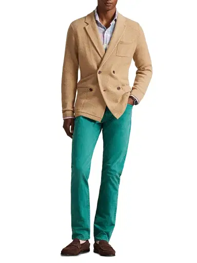 Polo Ralph Lauren Men's Cotton Double-Breasted Cardigan - New Camel Melange | Thumbnail 2 Polo Ralph Lauren Men's Cotton Double-Breasted Cardigan - New Camel Melange | Thumbnail 2