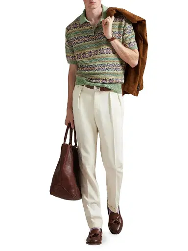 Polo Ralph Lauren Men's Intarsia-Knit Polo Sweater | Thumbnail 2 Polo Ralph Lauren Men's Intarsia-Knit Polo Sweater | Thumbnail 2
