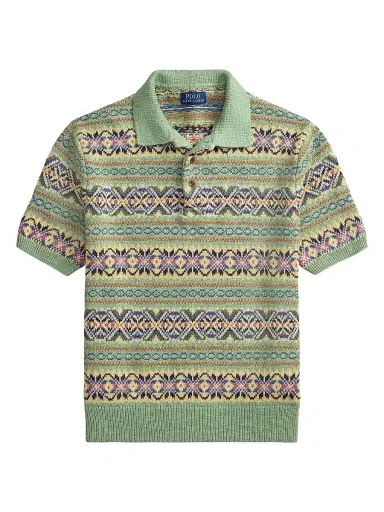 Polo Ralph Lauren Men's Intarsia-Knit Polo Sweater | Thumbnail 1 Polo Ralph Lauren Men's Intarsia-Knit Polo Sweater | Thumbnail 1