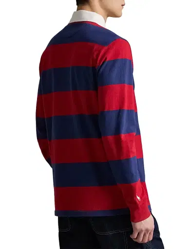 Polo Ralph Lauren Men's Phillies Rugby Striped Long-Sleeve Polo Shirt | Thumbnail 4 Polo Ralph Lauren Men's Phillies Rugby Striped Long-Sleeve Polo Shirt | Thumbnail 4