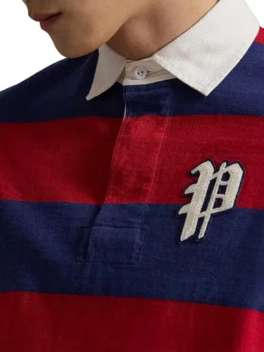 Polo Ralph Lauren Men's Phillies Rugby Striped Long-Sleeve Polo Shirt | Thumbnail 5 Polo Ralph Lauren Men's Phillies Rugby Striped Long-Sleeve Polo Shirt | Thumbnail 5