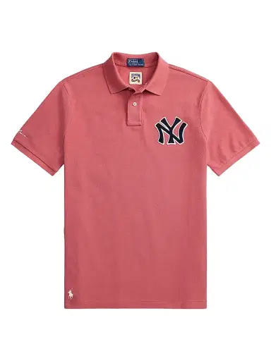 Polo Ralph Lauren Men's Yankees Mesh Knit Polo Shirt | Thumbnail 1 Polo Ralph Lauren Men's Yankees Mesh Knit Polo Shirt | Thumbnail 1