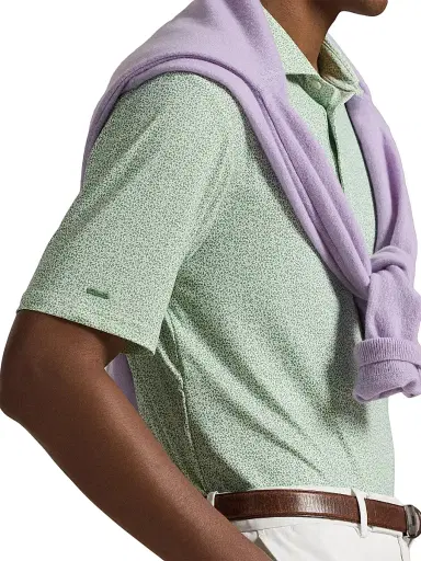 RLX Ralph Lauren Men's Lightweight Airflow Knit Polo Shirt - Outback Green Savannah Vine | Thumbnail 5 RLX Ralph Lauren Men's Lightweight Airflow Knit Polo Shirt - Outback Green Savannah Vine | Thumbnail 5