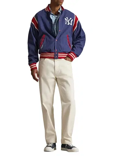 Polo Ralph Lauren Men's Yankees Heritage Twill Bomber Jacket | Thumbnail 2 Polo Ralph Lauren Men's Yankees Heritage Twill Bomber Jacket | Thumbnail 2