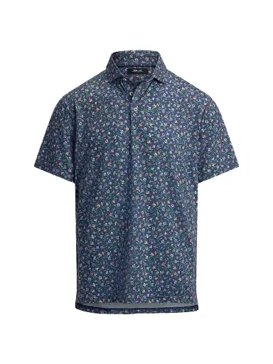 RLX Ralph Lauren Men's Lightweight Airflow Knit Polo Shirt - Old Royal Hollyhock | Thumbnail 1 RLX Ralph Lauren Men's Lightweight Airflow Knit Polo Shirt - Old Royal Hollyhock | Thumbnail 1