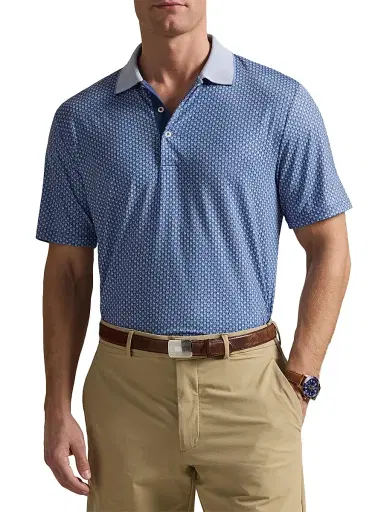 RLX Ralph Lauren Men's Lightweight Airflow Knit Polo Shirt - Old Royal Old Fashioned | Thumbnail 3 RLX Ralph Lauren Men's Lightweight Airflow Knit Polo Shirt - Old Royal Old Fashioned | Thumbnail 3