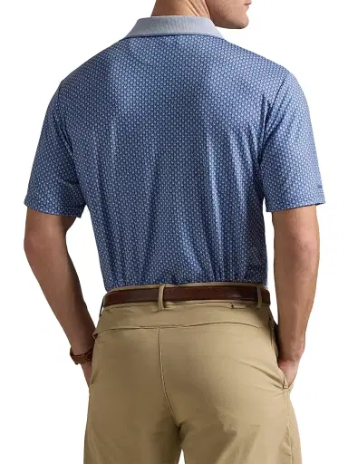 RLX Ralph Lauren Men's Lightweight Airflow Knit Polo Shirt - Old Royal Old Fashioned | Thumbnail 4 RLX Ralph Lauren Men's Lightweight Airflow Knit Polo Shirt - Old Royal Old Fashioned | Thumbnail 4