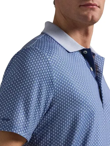 RLX Ralph Lauren Men's Lightweight Airflow Knit Polo Shirt - Old Royal Old Fashioned | Thumbnail 5 RLX Ralph Lauren Men's Lightweight Airflow Knit Polo Shirt - Old Royal Old Fashioned | Thumbnail 5