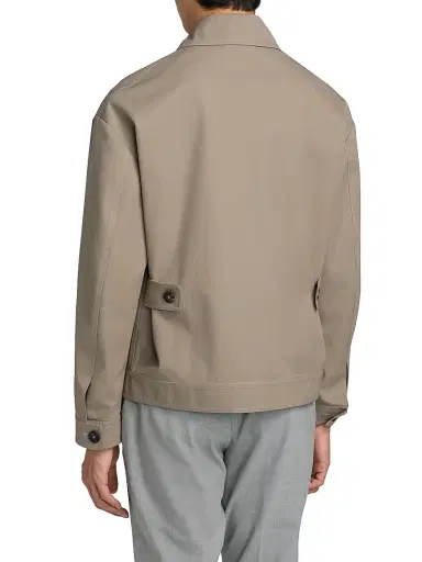 Saks Fifth Avenue Men's Cotton-Blend Twill Collared Jacket | Thumbnail 5 Saks Fifth Avenue Men's Cotton-Blend Twill Collared Jacket | Thumbnail 5