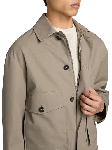 Saks Fifth Avenue Men's Cotton-Blend Twill Collared Jacket | Thumbnail 6 Saks Fifth Avenue Men's Cotton-Blend Twill Collared Jacket | Thumbnail 6