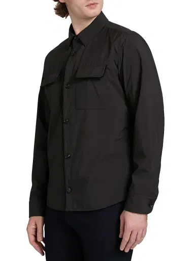 Saks Fifth Avenue Men's Techno Double-Pocket Overshirt - Black | Thumbnail 4 Saks Fifth Avenue Men's Techno Double-Pocket Overshirt - Black | Thumbnail 4