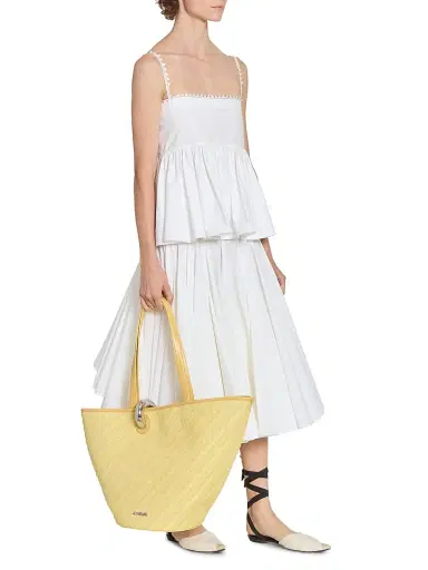 Jacquemus Women's Le Bambola Textured Tote Bag - Light Yellow | Thumbnail 2 Jacquemus Women's Le Bambola Textured Tote Bag - Light Yellow | Thumbnail 2