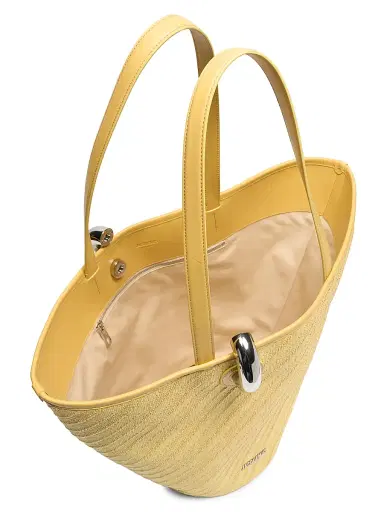 Jacquemus Women's Le Bambola Textured Tote Bag - Light Yellow | Thumbnail 3 Jacquemus Women's Le Bambola Textured Tote Bag - Light Yellow | Thumbnail 3