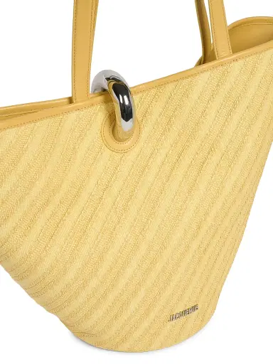 Jacquemus Women's Le Bambola Textured Tote Bag - Light Yellow | Thumbnail 4 Jacquemus Women's Le Bambola Textured Tote Bag - Light Yellow | Thumbnail 4