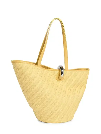 Jacquemus Women's Le Bambola Textured Tote Bag - Light Yellow | Thumbnail 7 Jacquemus Women's Le Bambola Textured Tote Bag - Light Yellow | Thumbnail 7