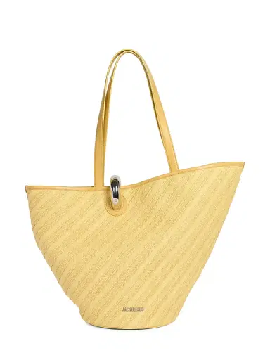 Jacquemus Women's Le Bambola Textured Tote Bag - Light Yellow | Thumbnail 1 Jacquemus Women's Le Bambola Textured Tote Bag - Light Yellow | Thumbnail 1