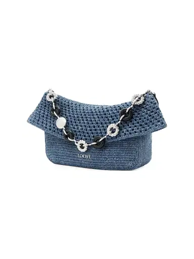 Loewe Women's x Paula's Ibiza Ola Medium Crochet Shoulder Bag - Denim Blue | Thumbnail 5 Loewe Women's x Paula's Ibiza Ola Medium Crochet Shoulder Bag - Denim Blue | Thumbnail 5