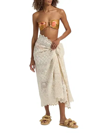 Zimmermann Women's Woven Cotton Pareo - Cream | Thumbnail 2 Zimmermann Women's Woven Cotton Pareo - Cream | Thumbnail 2