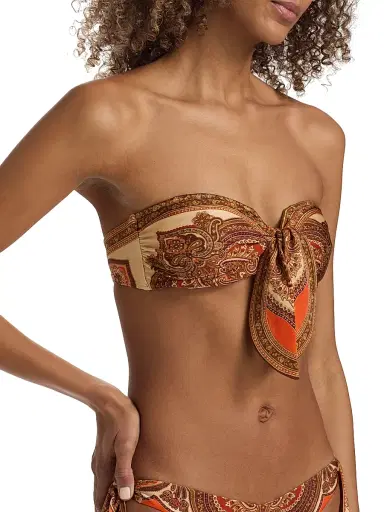 Zimmermann Women's Mahon Scarf Tie Bikini Top - Tangerine Paisley | Thumbnail 5 Zimmermann Women's Mahon Scarf Tie Bikini Top - Tangerine Paisley | Thumbnail 5