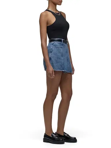 Hudson Jeans Women's Denim Patch Pocket Skort - Saving My Love | Thumbnail 2 Hudson Jeans Women's Denim Patch Pocket Skort - Saving My Love | Thumbnail 2