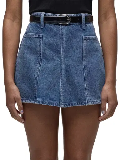 Hudson Jeans Women's Denim Patch Pocket Skort - Saving My Love | Thumbnail 4 Hudson Jeans Women's Denim Patch Pocket Skort - Saving My Love | Thumbnail 4