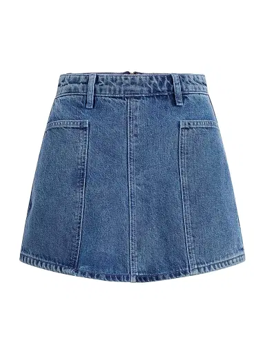 Hudson Jeans Women's Denim Patch Pocket Skort - Saving My Love | Thumbnail 1 Hudson Jeans Women's Denim Patch Pocket Skort - Saving My Love | Thumbnail 1