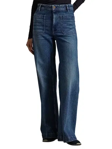 Polo Ralph Lauren Women's Faded Straight-Leg Jeans - Candaze Wash | Thumbnail 3 Polo Ralph Lauren Women's Faded Straight-Leg Jeans - Candaze Wash | Thumbnail 3