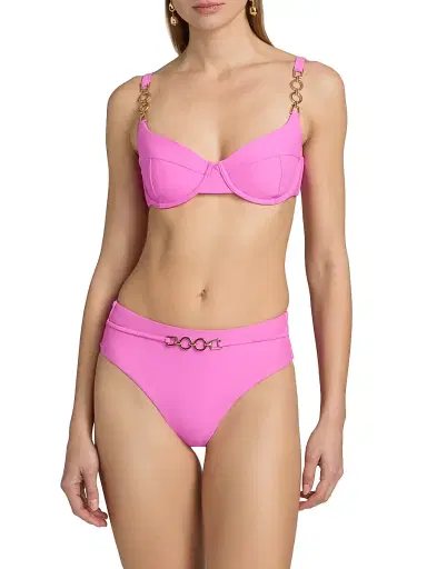 Ramy Brook Women's Mona Embellished Bikini Top - Radiant Pink | Thumbnail 3 Ramy Brook Women's Mona Embellished Bikini Top - Radiant Pink | Thumbnail 3
