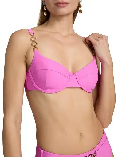 Ramy Brook Women's Mona Embellished Bikini Top - Radiant Pink | Thumbnail 5 Ramy Brook Women's Mona Embellished Bikini Top - Radiant Pink | Thumbnail 5