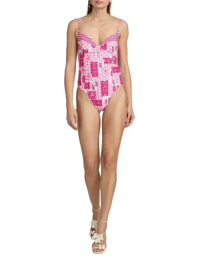 Ramy Brook Women's Jayda Printed One-Piece Swimsuit - Radiant Pink Combo | Thumbnail 2 Ramy Brook Women's Jayda Printed One-Piece Swimsuit - Radiant Pink Combo | Thumbnail 2