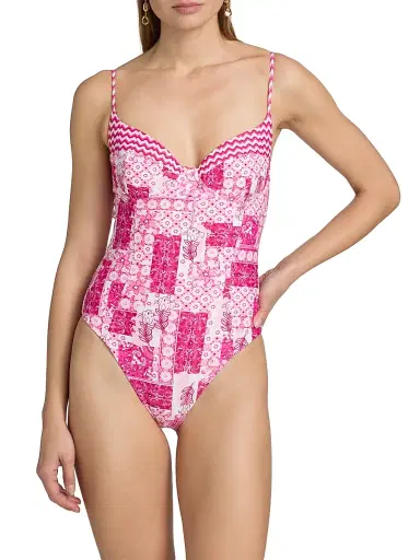 Ramy Brook Women's Jayda Printed One-Piece Swimsuit - Radiant Pink Combo | Thumbnail 3 Ramy Brook Women's Jayda Printed One-Piece Swimsuit - Radiant Pink Combo | Thumbnail 3