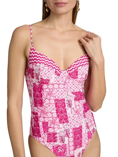 Ramy Brook Women's Jayda Printed One-Piece Swimsuit - Radiant Pink Combo | Thumbnail 5 Ramy Brook Women's Jayda Printed One-Piece Swimsuit - Radiant Pink Combo | Thumbnail 5