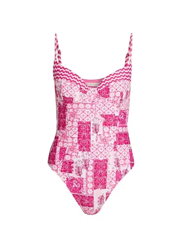 Ramy Brook Women's Jayda Printed One-Piece Swimsuit - Radiant Pink Combo | Thumbnail 1 Ramy Brook Women's Jayda Printed One-Piece Swimsuit - Radiant Pink Combo | Thumbnail 1