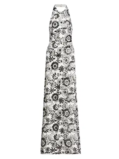 Ramy Brook Women's Candice Sequined Floral Halter Gown - Black Sequin Combo | Thumbnail 1 Ramy Brook Women's Candice Sequined Floral Halter Gown - Black Sequin Combo | Thumbnail 1