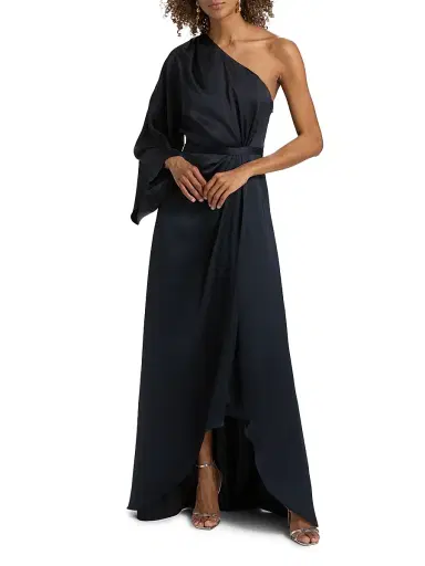 Ramy Brook Women's Opal One-Shoulder A-Line Gown - Navy | Thumbnail 2 Ramy Brook Women's Opal One-Shoulder A-Line Gown - Navy | Thumbnail 2