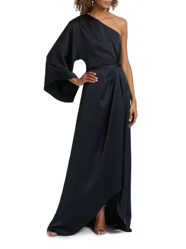 Ramy Brook Women's Opal One-Shoulder A-Line Gown - Navy | Thumbnail 3 Ramy Brook Women's Opal One-Shoulder A-Line Gown - Navy | Thumbnail 3