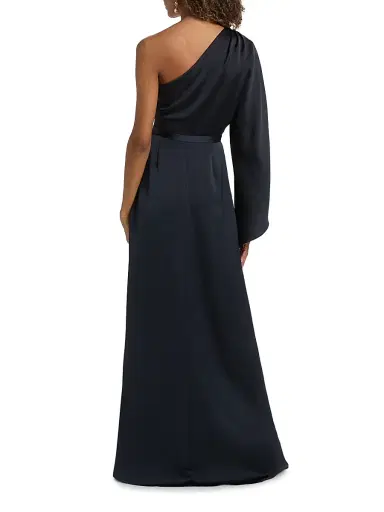 Ramy Brook Women's Opal One-Shoulder A-Line Gown - Navy | Thumbnail 5 Ramy Brook Women's Opal One-Shoulder A-Line Gown - Navy | Thumbnail 5