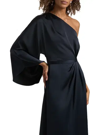 Ramy Brook Women's Opal One-Shoulder A-Line Gown - Navy | Thumbnail 6 Ramy Brook Women's Opal One-Shoulder A-Line Gown - Navy | Thumbnail 6
