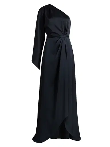 Ramy Brook Women's Opal One-Shoulder A-Line Gown - Navy | Thumbnail 1 Ramy Brook Women's Opal One-Shoulder A-Line Gown - Navy | Thumbnail 1